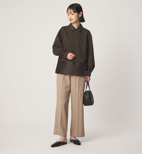 UNITED ARROWS green label relaxing「fleurie(フルリー) 襟 ドッキング ペプラム ブラウス」|シャツ・ブラウス|