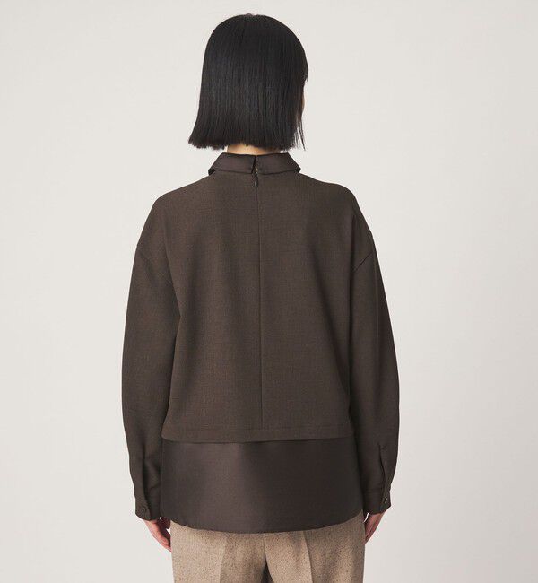 UNITED ARROWS green label relaxing「fleurie(フルリー) 襟 ドッキング ペプラム ブラウス」|シャツ・ブラウス|