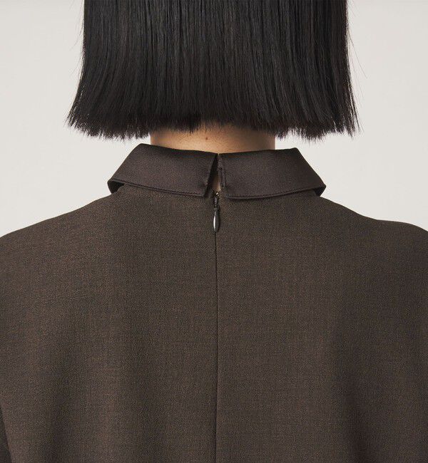 UNITED ARROWS green label relaxing「fleurie(フルリー) 襟 ドッキング ペプラム ブラウス」|シャツ・ブラウス|