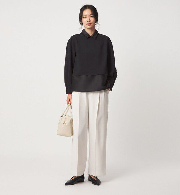 UNITED ARROWS green label relaxing「fleurie(フルリー) 襟 ドッキング ペプラム ブラウス」|シャツ・ブラウス|