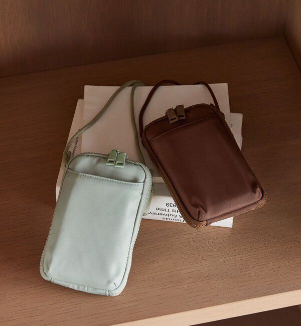 BEAUTY&YOUTH UNITED ARROWS「ポリエステル ジップスリム ウォレットショルダー」|財布|LIME