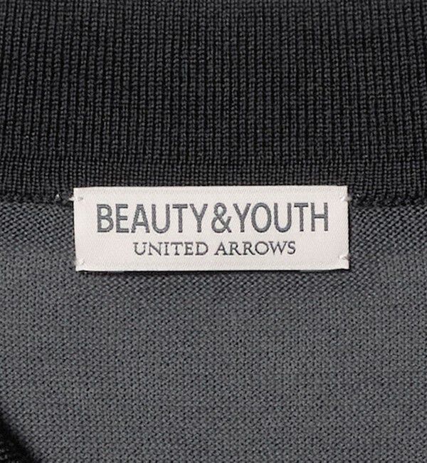 BEAUTY&YOUTH UNITED ARROWS「クレイジーパターン ギマ ショートスリーブ ポロニット ウォッシャブル」|ニット・セーター|