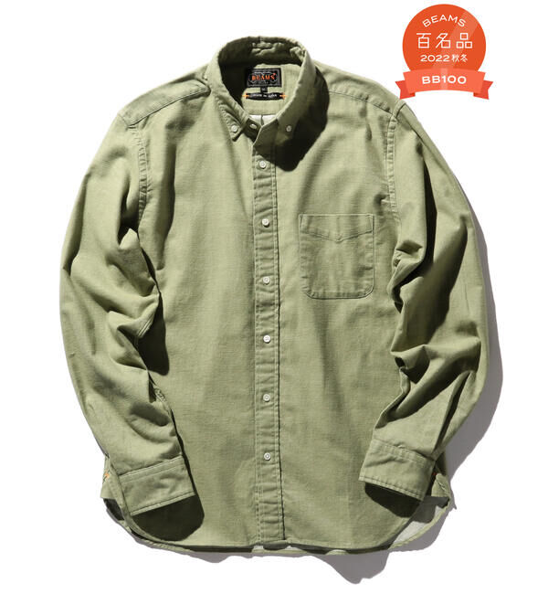 BEAMS PLUS「B.D. Flannel Solid」|シャツ・ブラウス|LT.GREEN