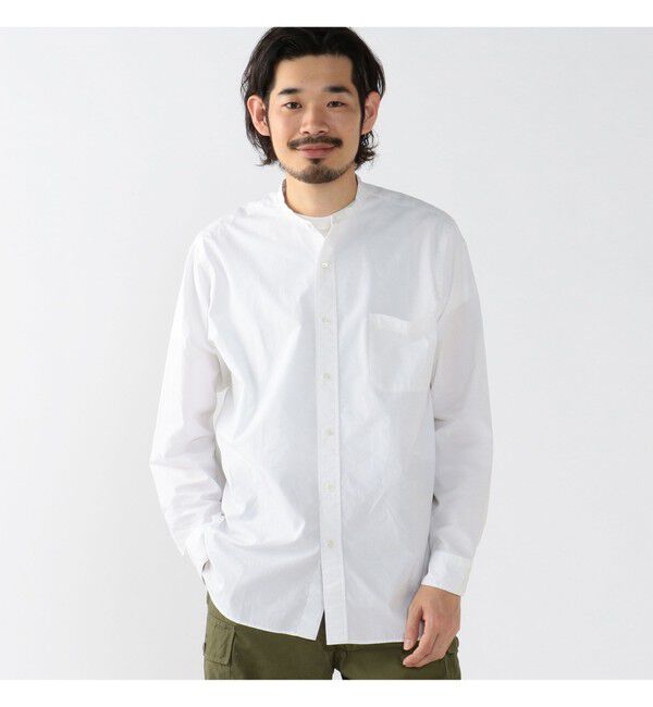 BEAMS PLUS「Band Collar 120/3 Broad Classic Fit」|シャツ・ブラウス|