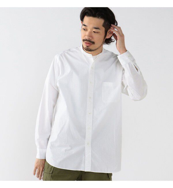 BEAMS PLUS「Band Collar 120/3 Broad Classic Fit」|シャツ・ブラウス|