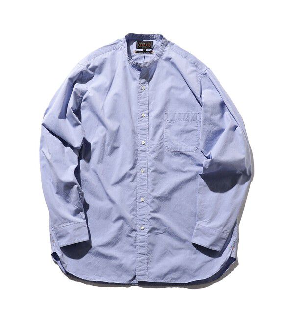 BEAMS PLUS「Band Collar 120/3 Broad Classic Fit」|シャツ・ブラウス|SAX