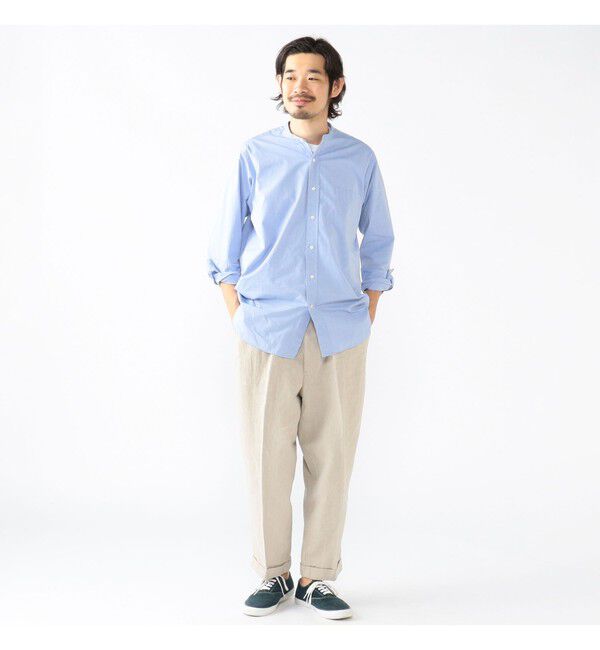 BEAMS PLUS「Band Collar 120/3 Broad Classic Fit」|シャツ・ブラウス|