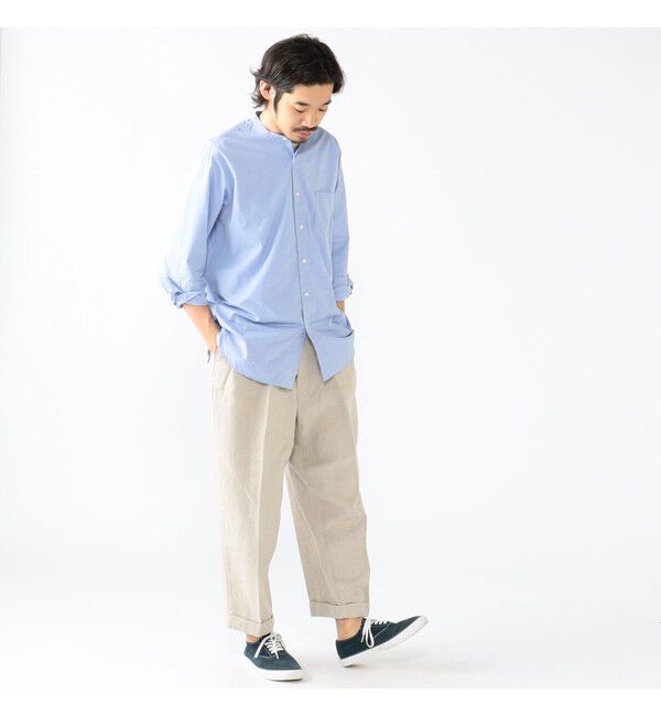 BEAMS PLUS「Band Collar 120/3 Broad Classic Fit」|シャツ・ブラウス|