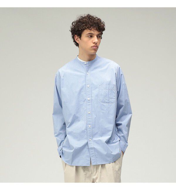 BEAMS PLUS「Band Collar 120/3 Broad Classic Fit」|シャツ・ブラウス|