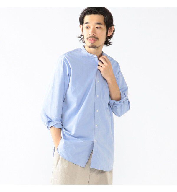 BEAMS PLUS「Band Collar 120/3 Broad Classic Fit」|シャツ・ブラウス|