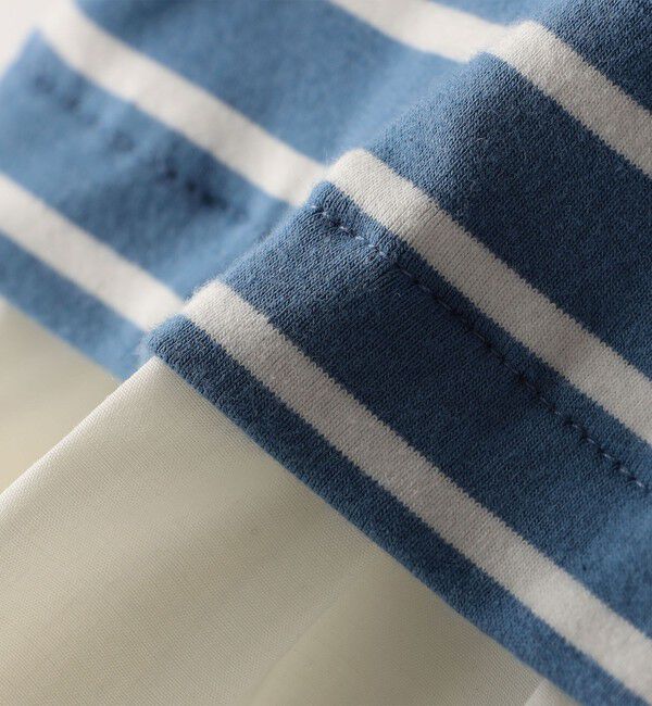 SHIPS Colors 「SHIPS Colors:レイヤードライク ボーダー 家族リンク TEE(100~140cm)」|Tシャツ・カットソー|