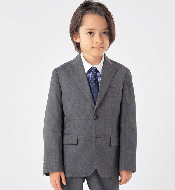 SHIPS KIDS「SHIPS KIDS:100～130cm / ギンガム クレリック レギュラーカラー シャツ」|シャツ・ブラウス|