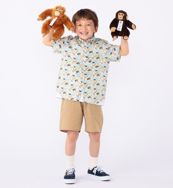 SHIPS KIDS「SHIPS KIDS:100～130cm / リバティ プリント 半袖 シャツ」|シャツ・ブラウス|