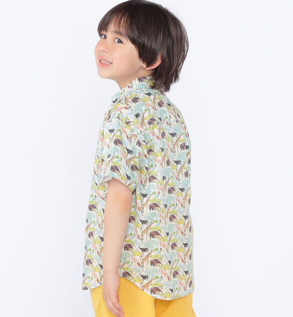 SHIPS KIDS「SHIPS KIDS:100～130cm / リバティ プリント 半袖 シャツ」|シャツ・ブラウス|