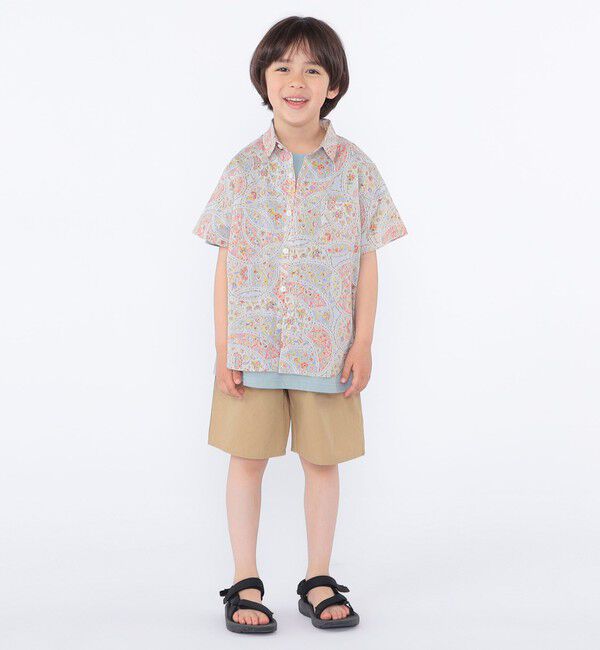 SHIPS KIDS「SHIPS KIDS:100～130cm / リバティ プリント 半袖 シャツ」|シャツ・ブラウス|