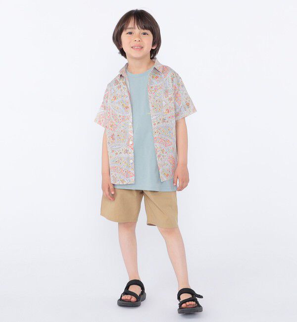 SHIPS KIDS「SHIPS KIDS:100～130cm / リバティ プリント 半袖 シャツ」|シャツ・ブラウス|