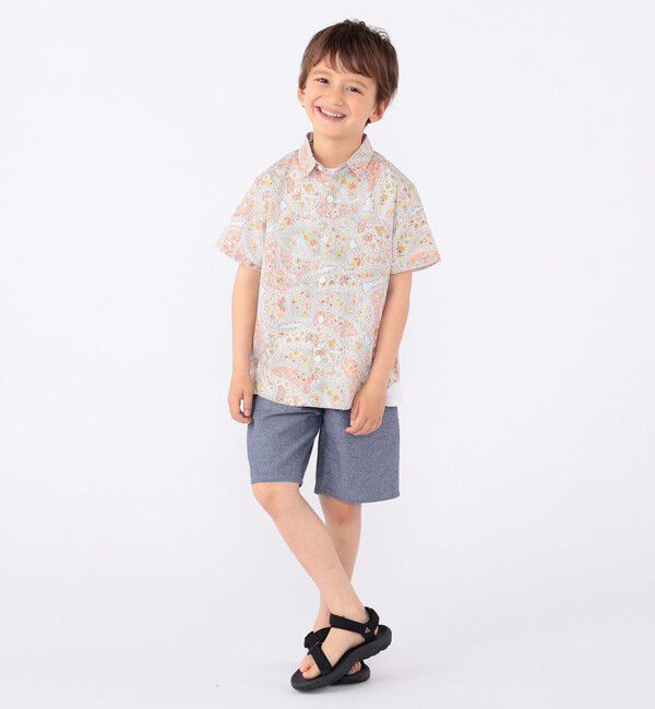SHIPS KIDS「SHIPS KIDS:100～130cm / リバティ プリント 半袖 シャツ」|シャツ・ブラウス|