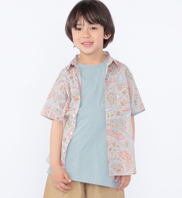 SHIPS KIDS「SHIPS KIDS:100～130cm / リバティ プリント 半袖 シャツ」|シャツ・ブラウス|