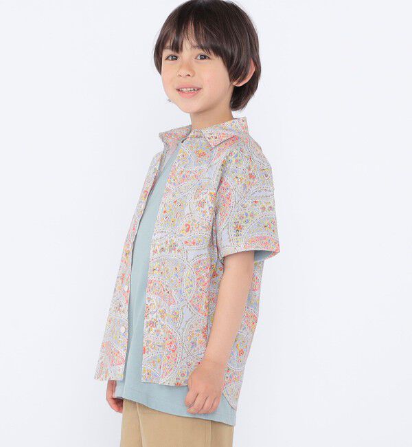 SHIPS KIDS「SHIPS KIDS:100～130cm / リバティ プリント 半袖 シャツ」|シャツ・ブラウス|