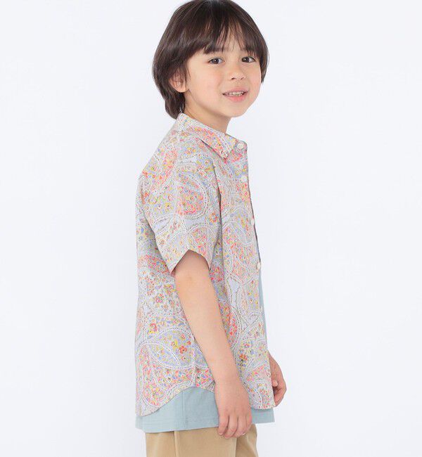 SHIPS KIDS「SHIPS KIDS:100～130cm / リバティ プリント 半袖 シャツ」|シャツ・ブラウス|