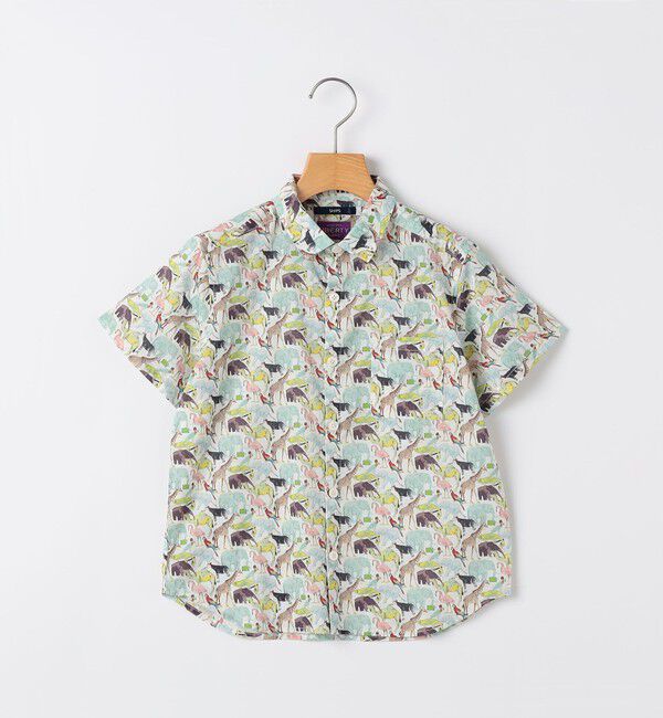 SHIPS KIDS「SHIPS KIDS:80～90cm / リバティ プリント 半袖 シャツ」|シャツ・ブラウス|オフホワイト