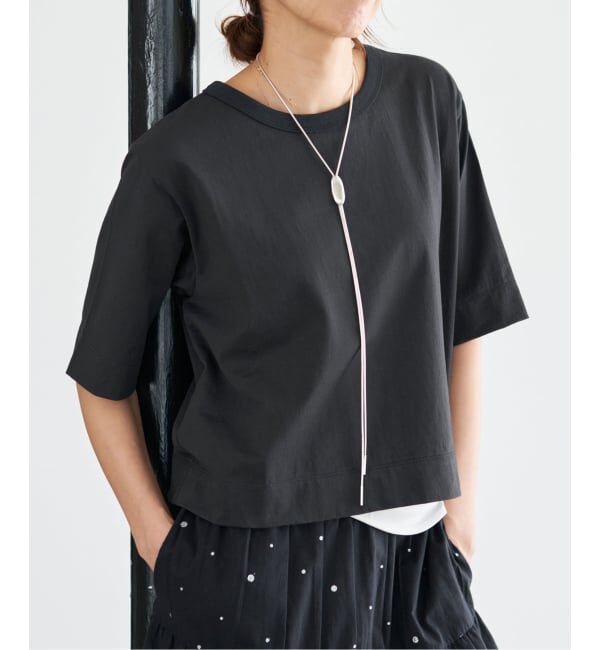 IENA「《追加》クロップドTシャツ」|Tシャツ・カットソー|ブラック