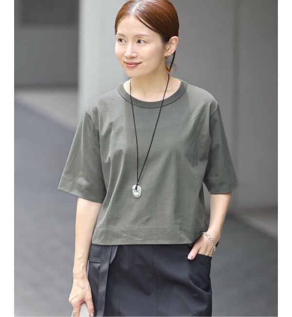 IENA「《追加》クロップドTシャツ」|Tシャツ・カットソー|