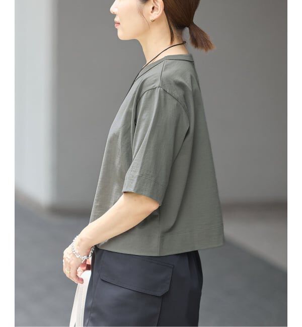 IENA「《追加》クロップドTシャツ」|Tシャツ・カットソー|