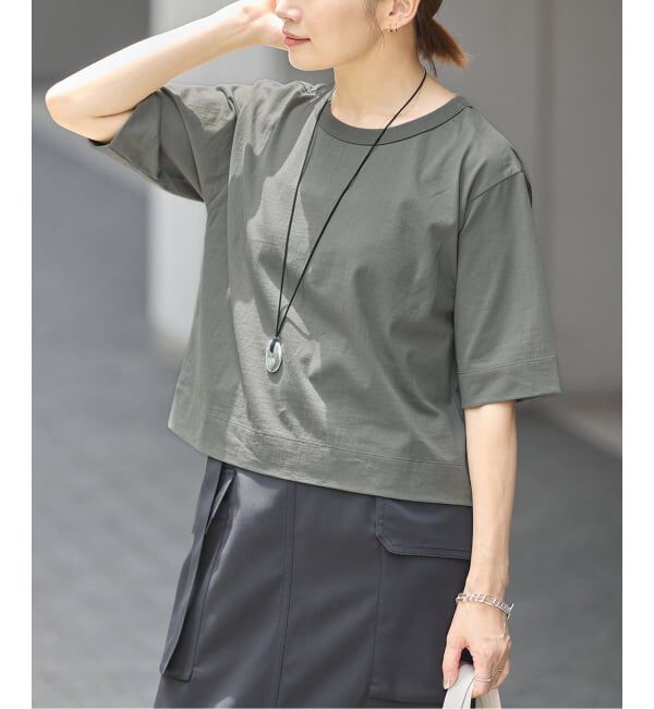 IENA「《追加》クロップドTシャツ」|Tシャツ・カットソー|