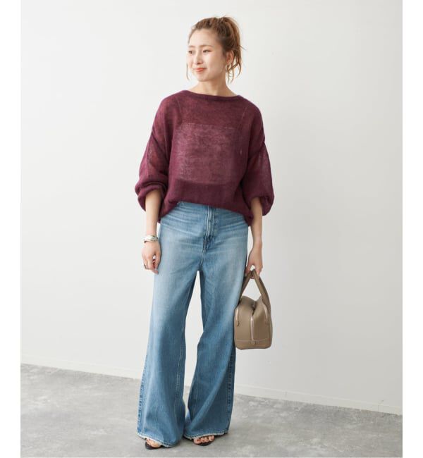 Spick and Span「《予約》ルーズモヘヤパフスリーブニット」|ニット・セーター|