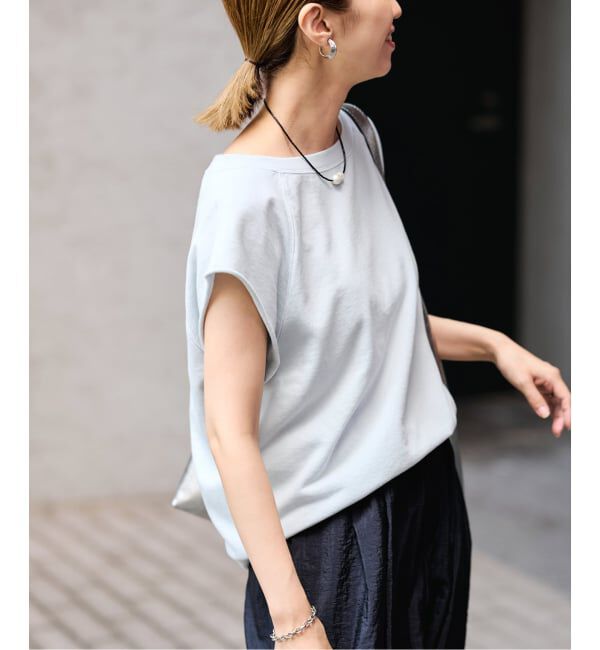 FRAMeWORK「ミニ裏毛フレンチプルオーバー」|Tシャツ・カットソー|ブルー A