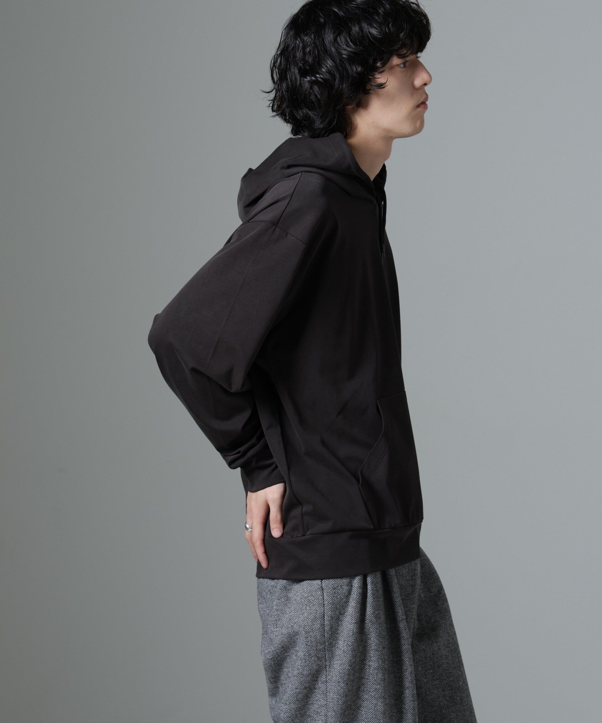 NANO universe「ヌバックライクスムースプルオーバーパーカー」|Tシャツ・カットソー|