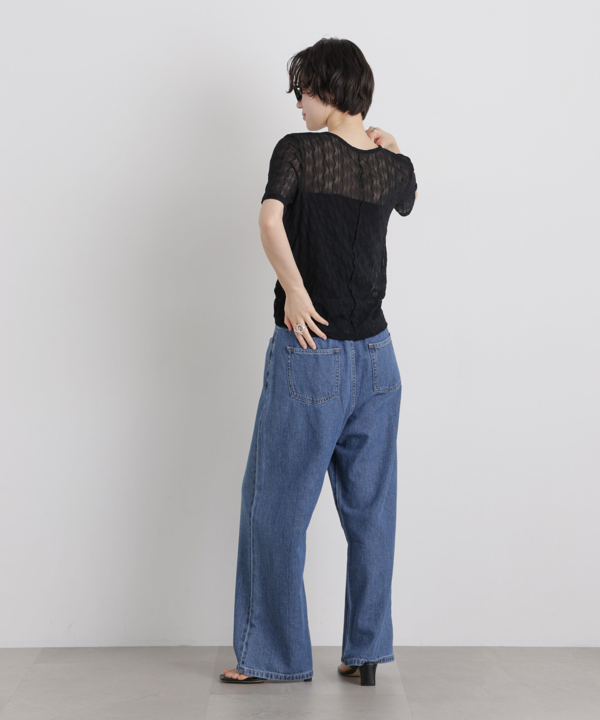 NANO universe「シアーカットクルーネックトップス」|Tシャツ・カットソー|