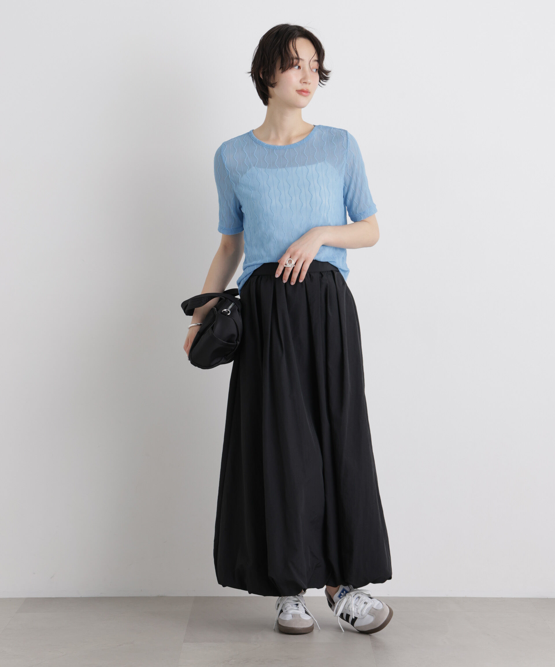 NANO universe「シアーカットクルーネックトップス」|Tシャツ・カットソー|