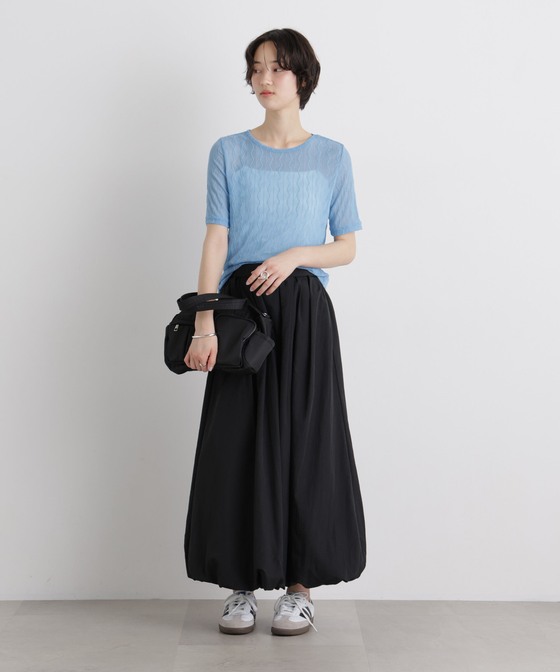 NANO universe「シアーカットクルーネックトップス」|Tシャツ・カットソー|