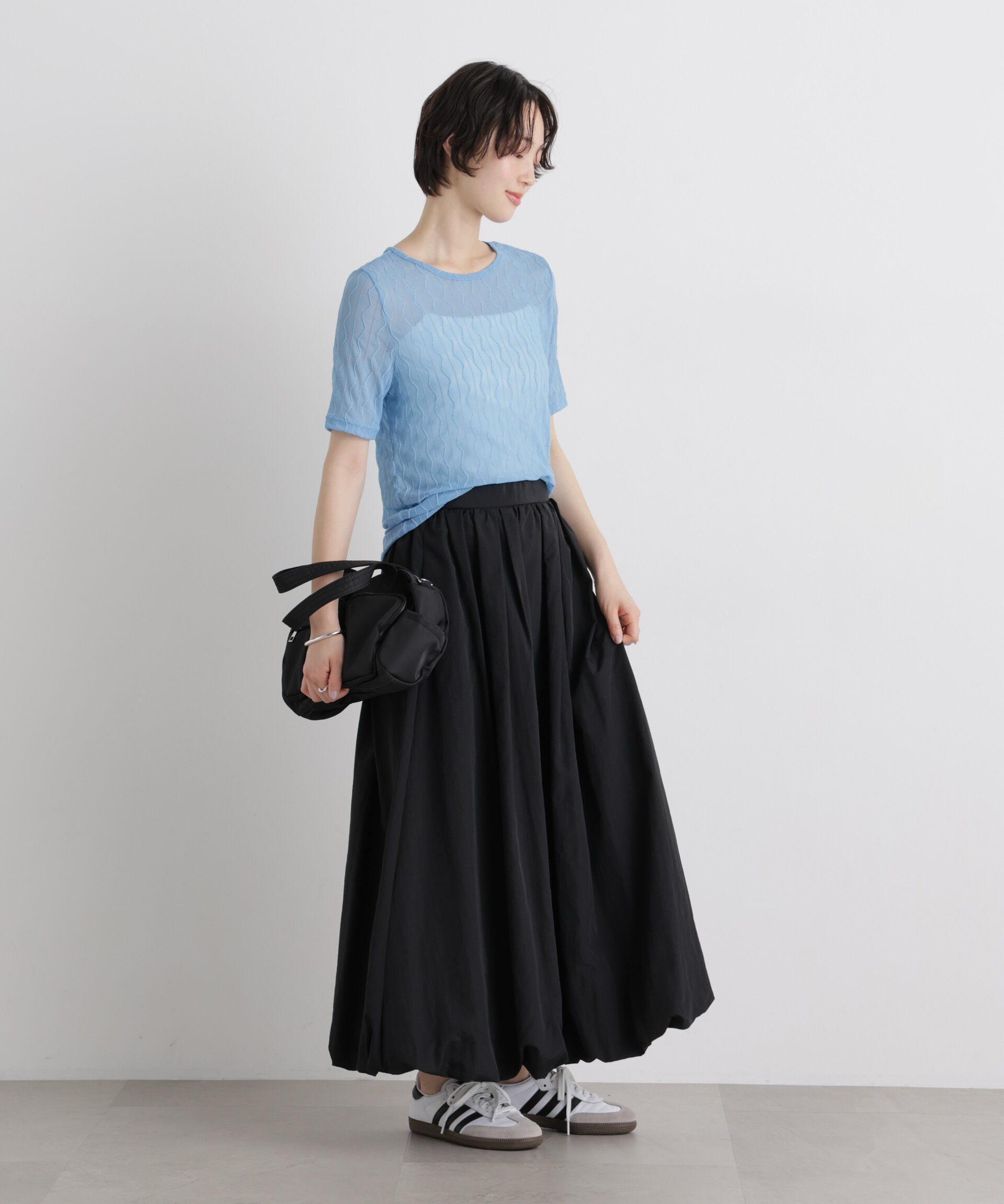 NANO universe「シアーカットクルーネックトップス」|Tシャツ・カットソー|