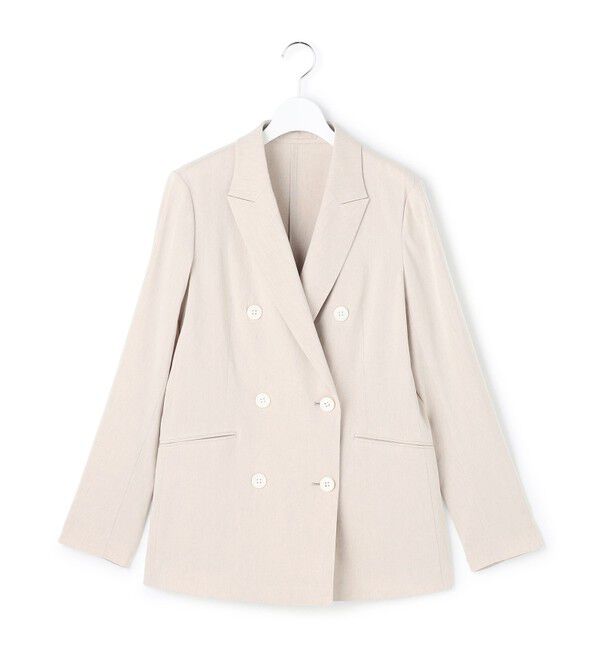 23区「【CanCam/Oggi/CLASSY掲載】リネンレーヨンストレッチ ダブルジャケット」|その他|