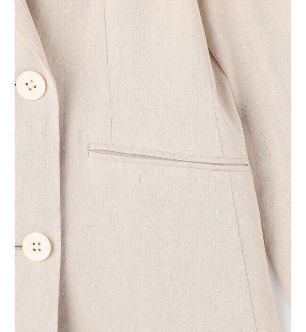23区「【CanCam/Oggi/CLASSY掲載】リネンレーヨンストレッチ ダブルジャケット」|その他|