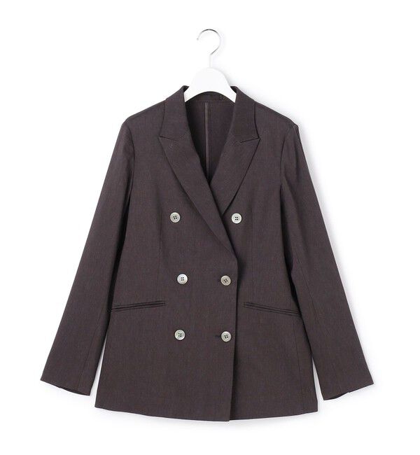 23区「【CanCam/Oggi/CLASSY掲載】リネンレーヨンストレッチ ダブルジャケット」|その他|