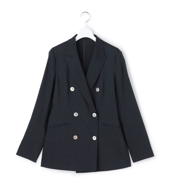 23区「【CanCam/Oggi/CLASSY掲載】リネンレーヨンストレッチ ダブルジャケット」|その他|