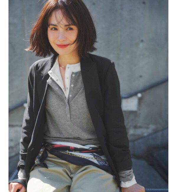 23区「【CanCam/Oggi/CLASSY掲載】リネンレーヨンストレッチ ダブルジャケット」|その他|