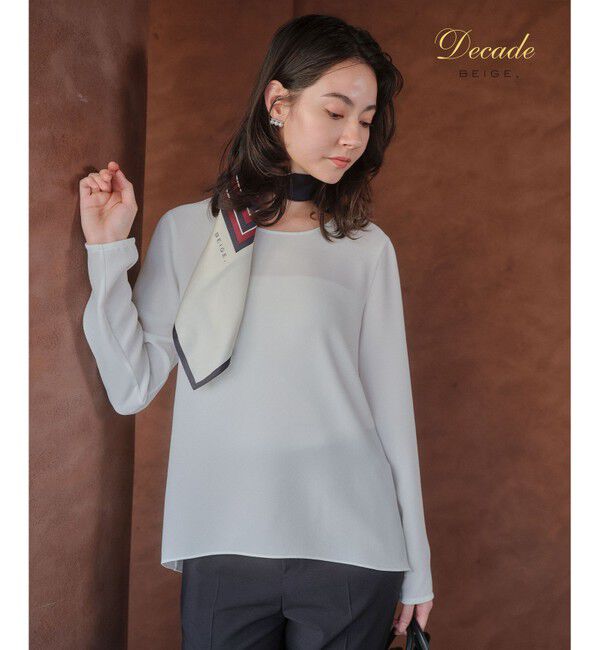 BEIGE,「【人気シリーズ】SHELBY / ロングスリーブブラウス」|シャツ・ブラウス|White
