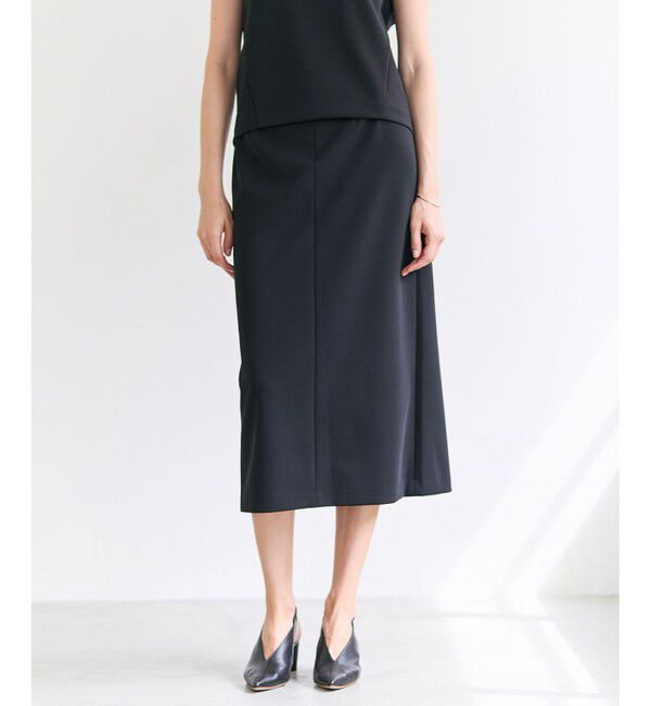 BEIGE,「ALTHEA / ジャージーストレッチ スカート」|スカート|Black