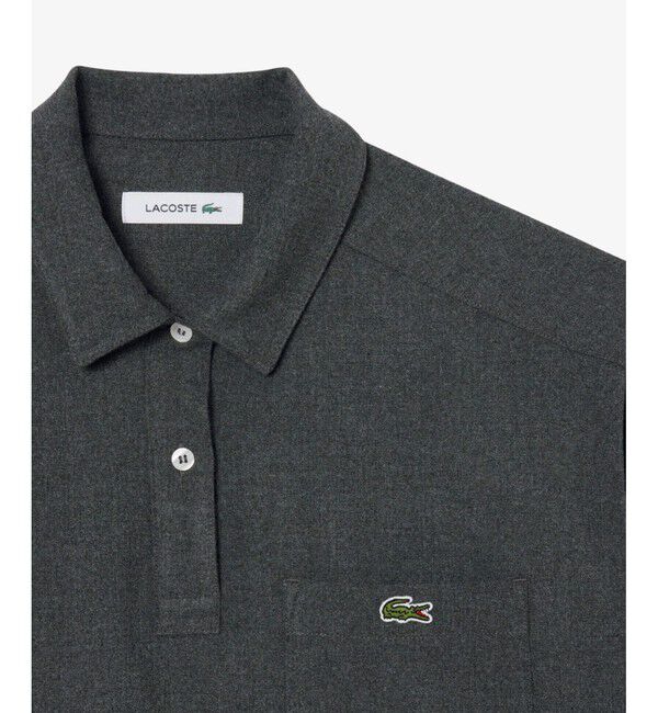 LACOSTE「オーバーサイズハーフボタン ストレッチフランネルシャツ」|シャツ・ブラウス|