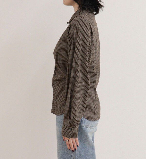 fredy emue「【WEB限定カラーあり】フロントギャザーコンパクトシャツ」|シャツ・ブラウス|