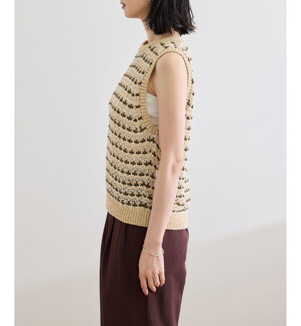 ROPE「【COOHEM（コーヘン）】SUKASHI BORDER KNIT VEST【WEB・一部店舗限定】【一部別注カラー】/洗える」|ニット・セーター|