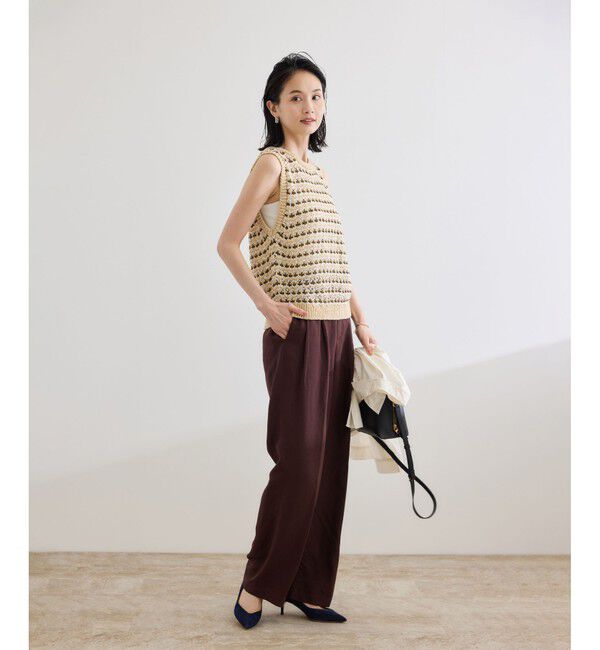 ROPE「【COOHEM（コーヘン）】SUKASHI BORDER KNIT VEST【WEB・一部店舗限定】【一部別注カラー】/洗える」|ニット・セーター|