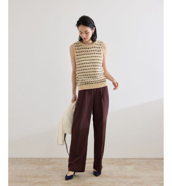 ROPE「【COOHEM（コーヘン）】SUKASHI BORDER KNIT VEST【WEB・一部店舗限定】【一部別注カラー】/洗える」|ニット・セーター|