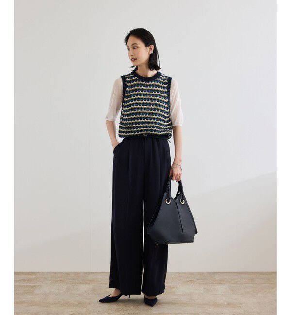 ROPE「【COOHEM（コーヘン）】SUKASHI BORDER KNIT VEST【WEB・一部店舗限定】【一部別注カラー】/洗える」|ニット・セーター|