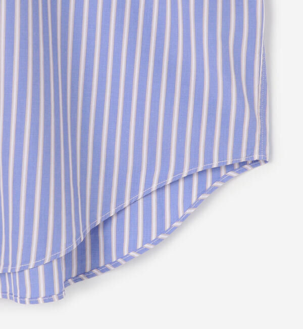 GYMPHLEX「Gymphlex | コットンポプリン ボタンダウン半袖シャツ STRIPE MEN」|シャツ・ブラウス|